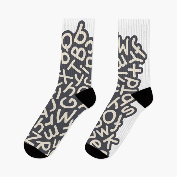Item preview, Hand Drawn Mix Letters Seamless Pattern Dark designed and sold by Voysla.