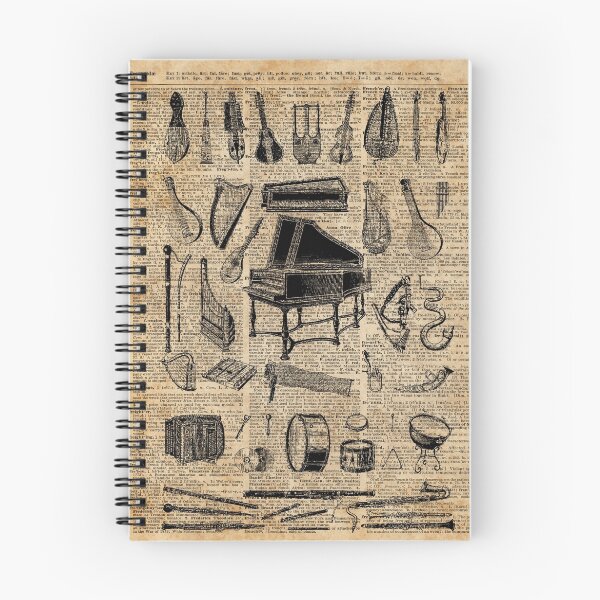 Item preview, Vintage Classical Music Instruments Dictionary Art designed and sold by DictionaryArt.