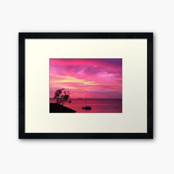 Item preview, Pink spring sunrise at Lake Macquarie designed and sold by Hugh Cross.