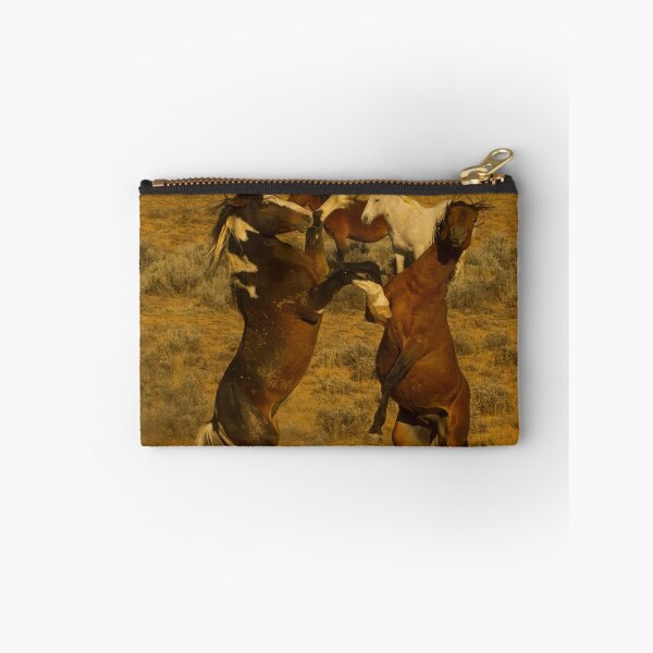 Item preview, Fighting Wild Horses-Signed-2727 designed and sold by JL Woody Wooden.