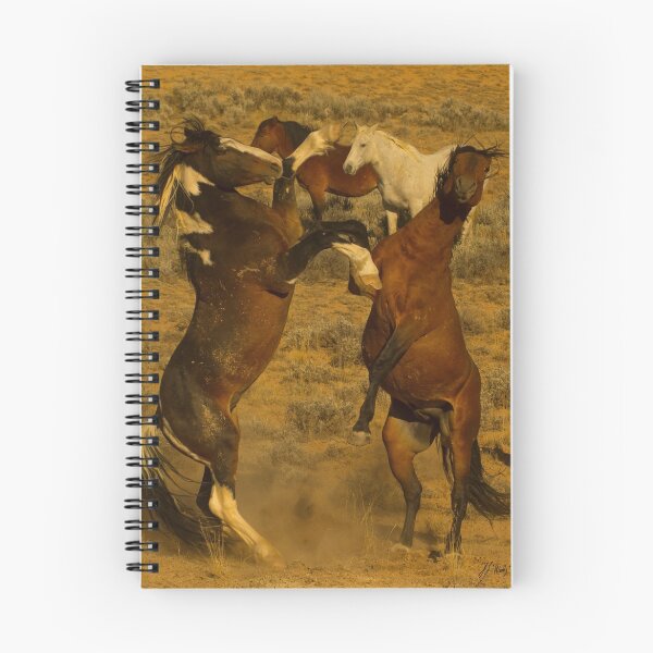 Item preview, Fighting Wild Horses-Signed-2727 designed and sold by JL Woody Wooden.