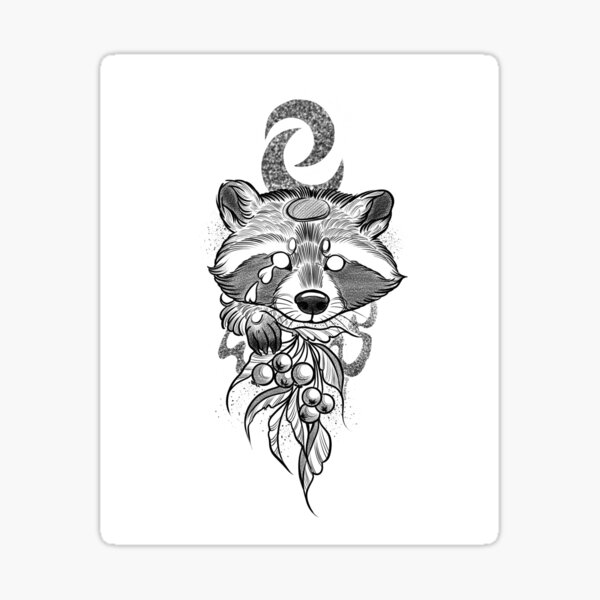 Raccoon Tattoo Vector Images over 500