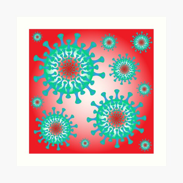 Seamless texture - coronavirus Art Print