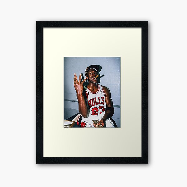 Vintage Michael Jordan Threepeat Framed Art Print