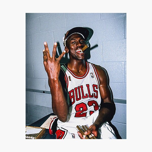 Vintage Michael Jordan Threepeat Photographic Print