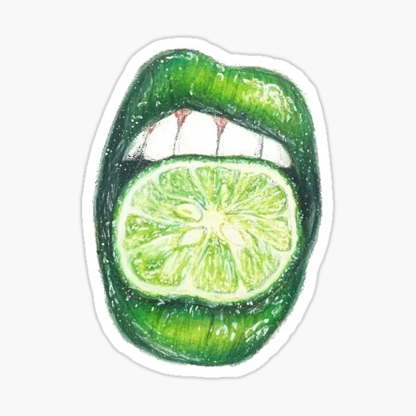 Lips Biting Fruit Drawing - Piojo Wallpaper