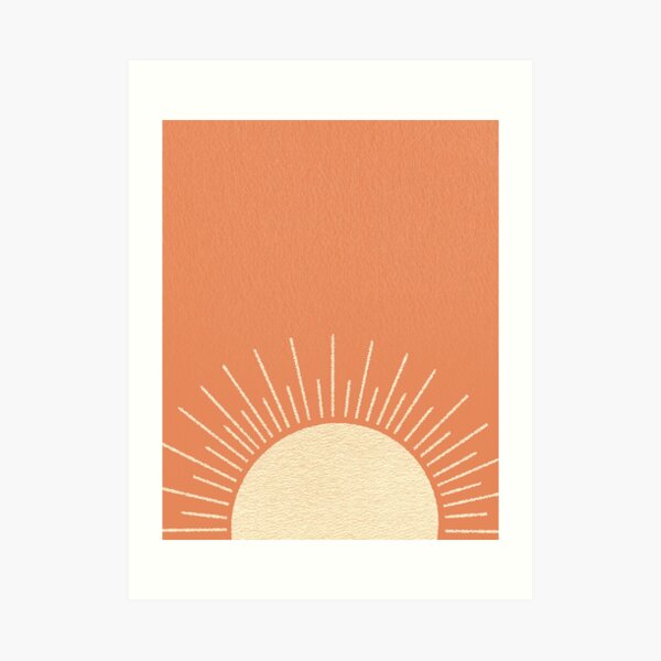 Sonnenaufgang Orange Pink Kunstdruck
