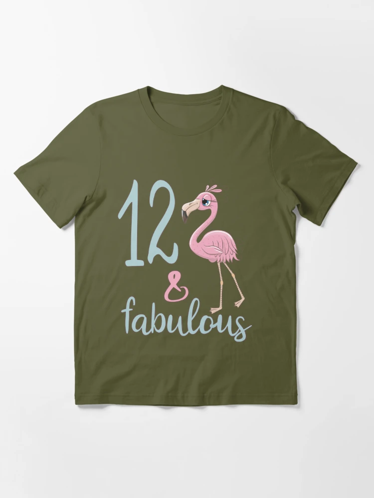 12Nd Birthday Pink Watercolor Flamingo 12 Year T Women Sweatshirt