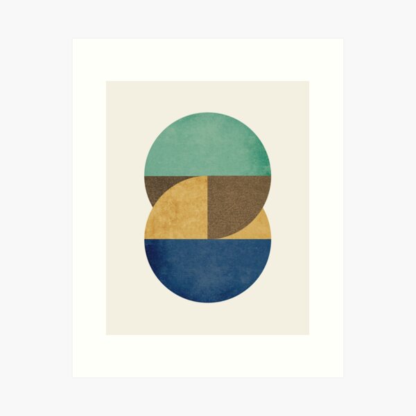 Aperçu de l'œuvre Cercle Couleur Pièces Abstrait Géométrique créée et vendue par moonlightprint.