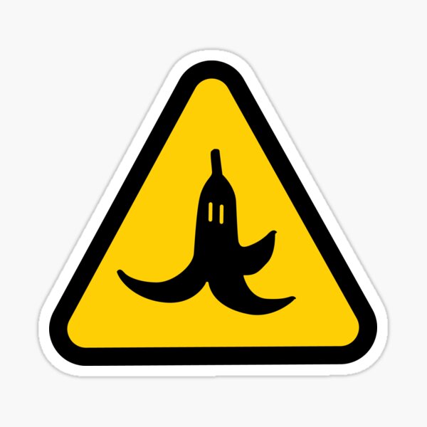 Bananen-Warn-Straßenschild Sticker