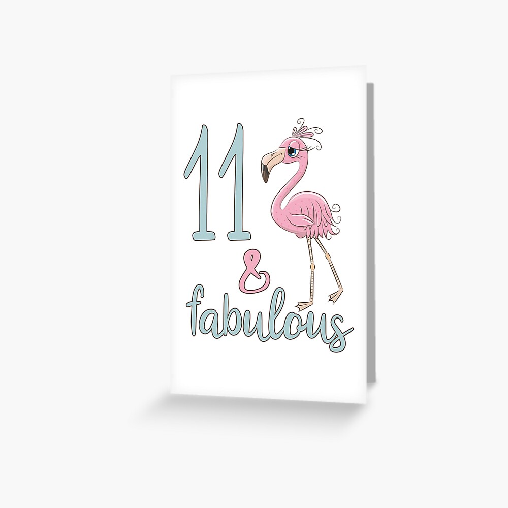 Impression Artistique 11eme ay Party Fabulous Flamingo 11 Ans Fille Tenue Cadeau D Anniversaire Mignon Par Stella1 Redbubble