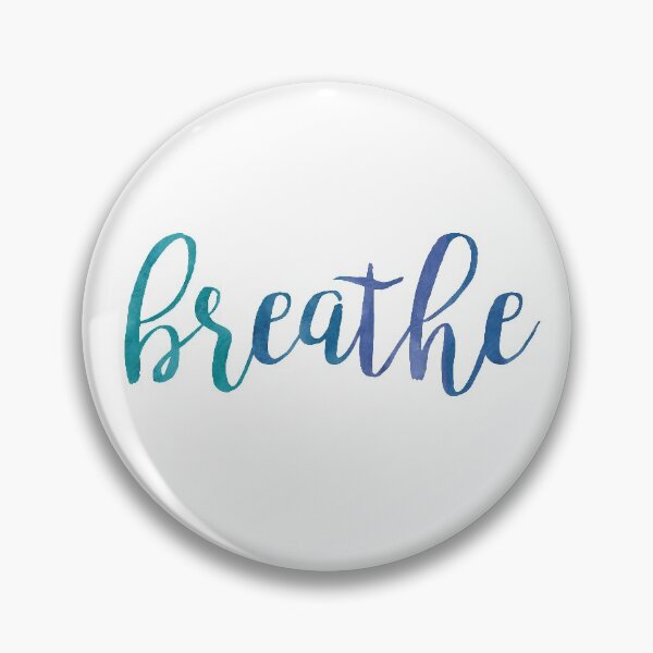 Item preview, Breathe Watercolor Typography Inspirational Quote designed and sold by blueskywhimsy.