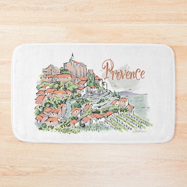 Item preview, Gordes Provence watercolor designed and sold by danastuff.