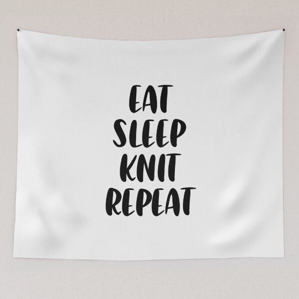 Artikelvorschau, Eat Sleep Knit Repeat entworfen und verkauft von TheLemonBox.