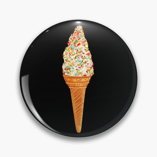 Item preview, Sprinkle Ice Cream Pattern - Black designed and sold by Kelly  Gilleran.