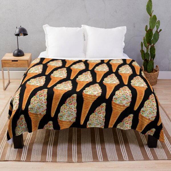 Item preview, Sprinkle Ice Cream Pattern - Black designed and sold by Kelly  Gilleran.