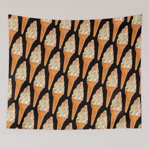 Item preview, Sprinkle Ice Cream Pattern - Black designed and sold by Kelly  Gilleran.