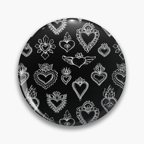Item preview, Sacred Heart Pattern - Black and White designed and sold by alexixela.