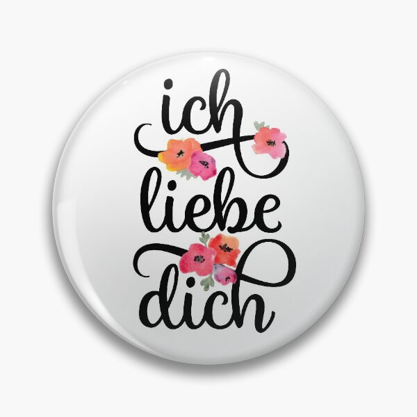 Item preview, German Ich Liebe Dich I Love You Floral Typography designed and sold by blueskywhimsy.