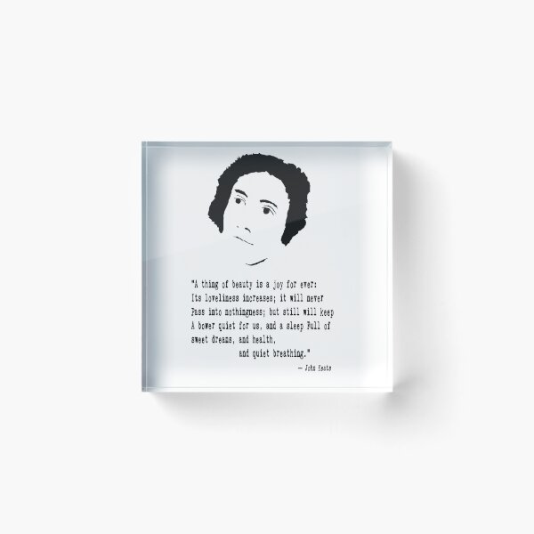 Item preview, John Keats Quote designed and sold by The Dead  Writers Circle.