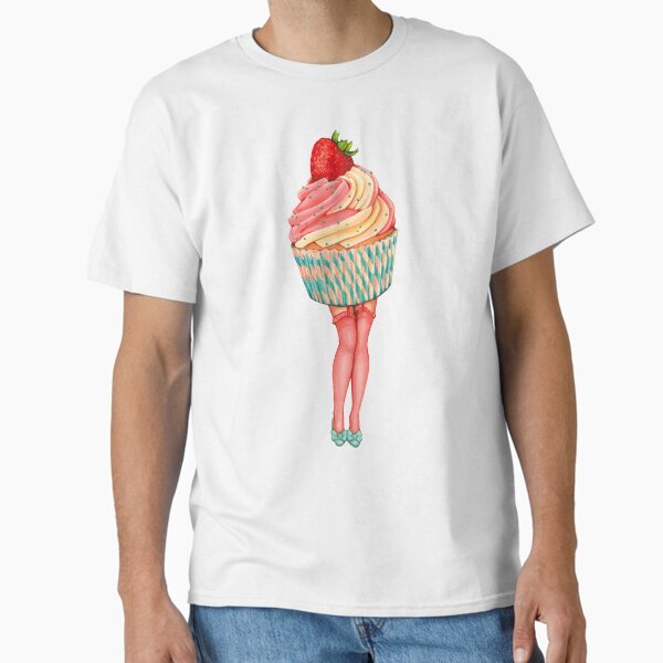 Strawberry Cupcake Pin-Up Classic T-Shirt