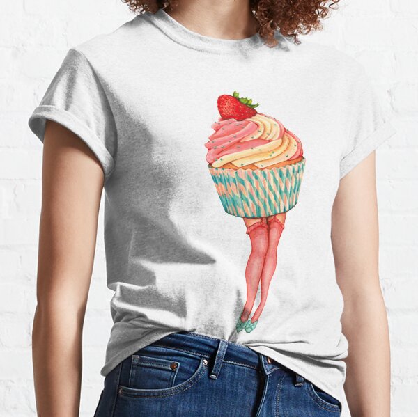 Strawberry Cupcake Pin-Up Classic T-Shirt