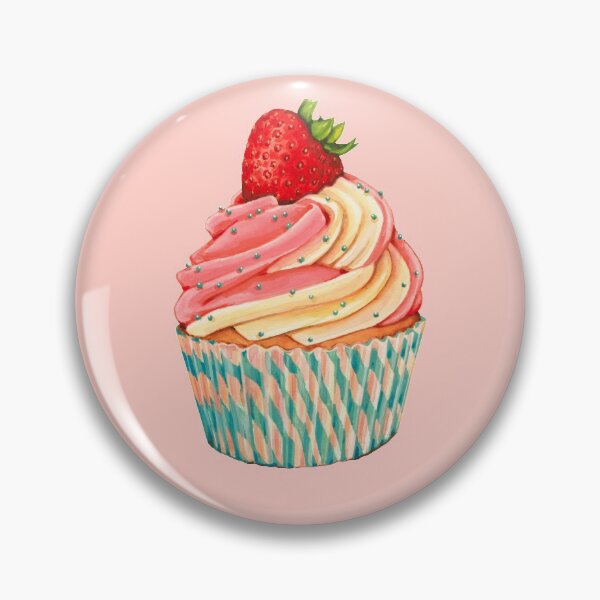 Item preview, Strawberry Cupcake Pattern - Pink designed and sold by Kelly  Gilleran.