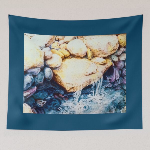 Item preview, Pond with waterfall, watercolor designed and sold by Shininglight14.