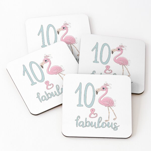 Item preview, 10th Bday Girl Outfit Cute 10 Year Old Flamingo Birthday Party Gift For Kids designed and sold by FunnySunny T-Shirts.