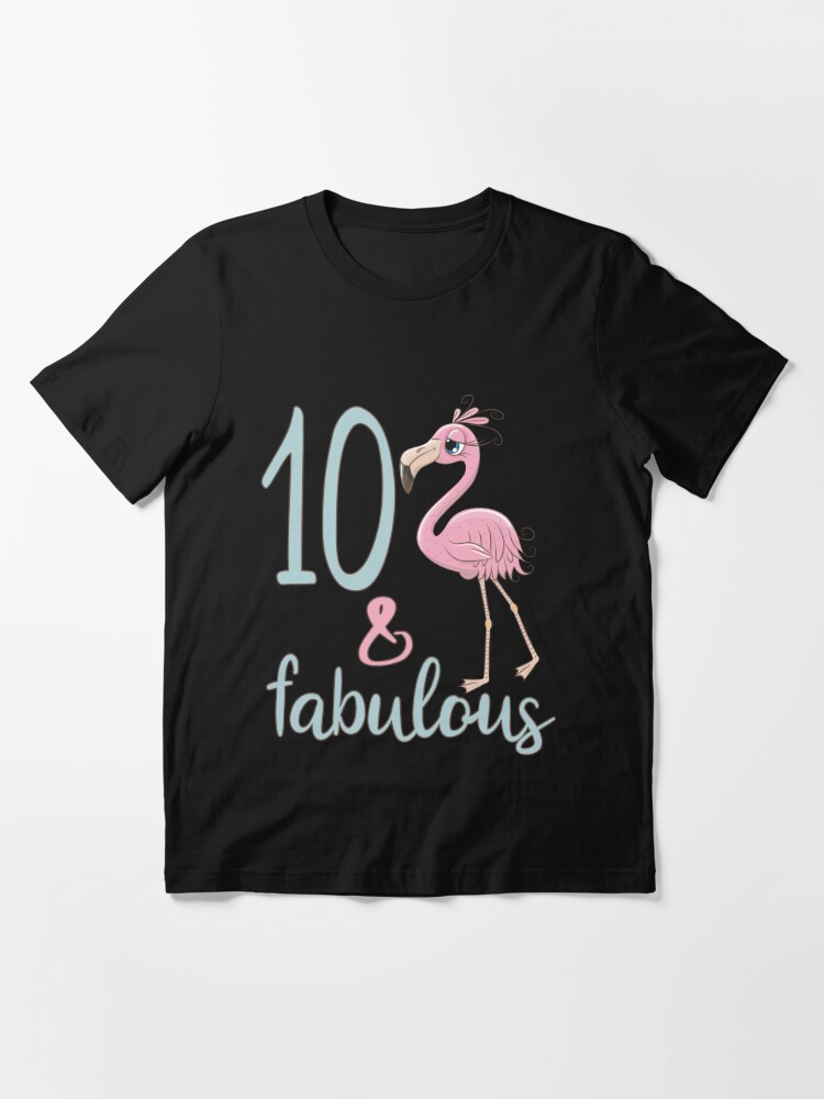 10th Bday Girl Outfit Cute 10 Year Old Flamingo Birthday Party Gift For  Kids Essential T-Shirt for Sale by Stella1