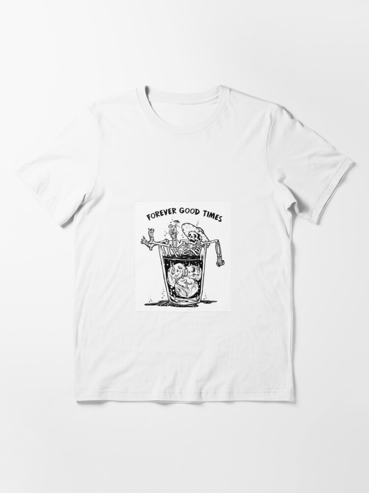 Alternate view of Skeleton Having Good Time Vacation Essential T-Shirt
