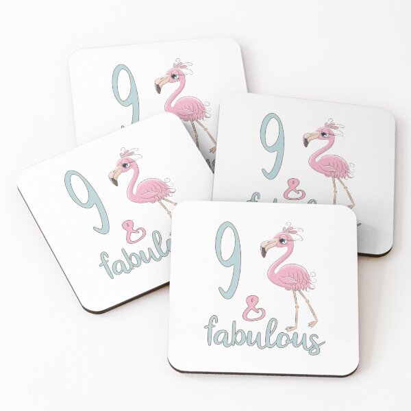 Item preview, 9th Bday Party 9 Year Old Girl Flamingo Birthday Party Cute Gift For Kids designed and sold by FunnySunny T-Shirts.