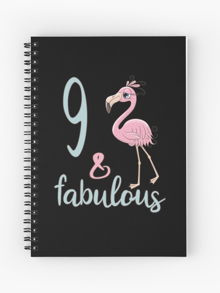 9th Bday Party Year Old Girl Flamingo Birthday Party Cute Gift For Kids  Journal