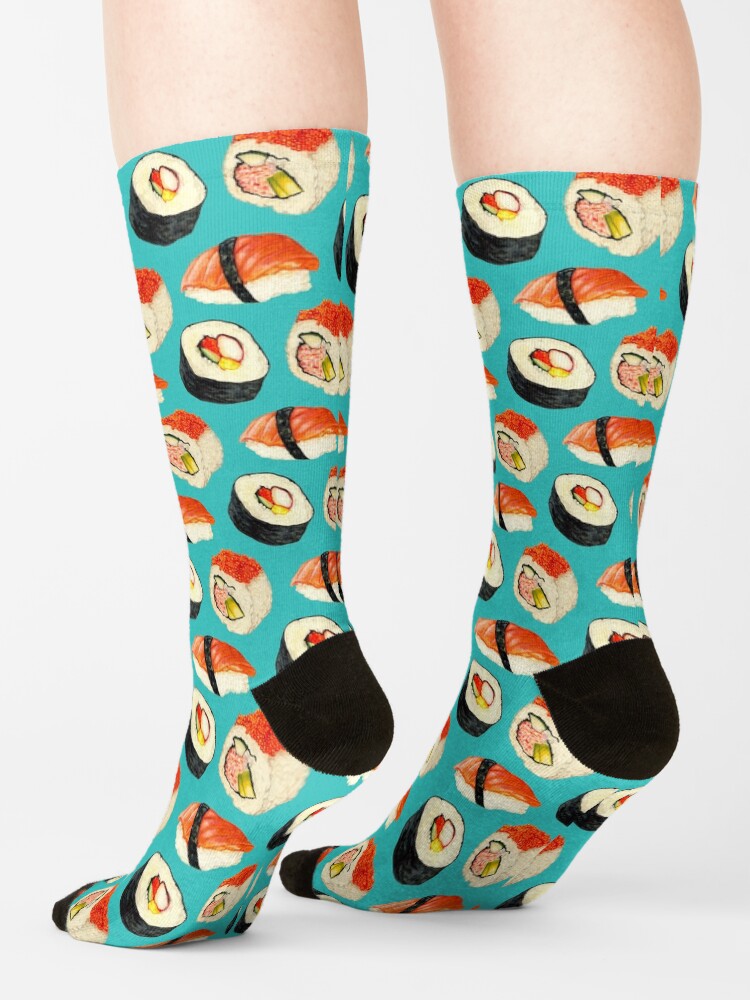 Alternate view of Sushi Pattern - Blue Socks