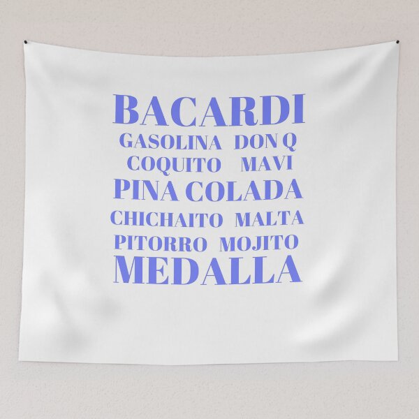Item preview, Popular Drinks in Puerto Rico - Blue and White designed and sold by Cynt Kelly-West.