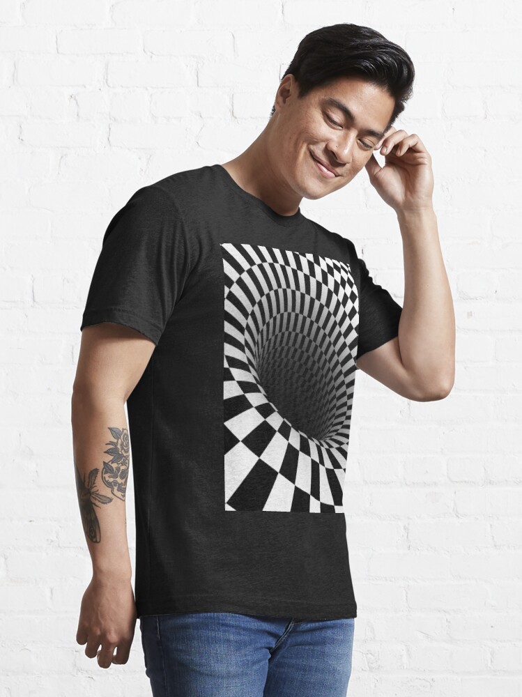 Black And White Optical Illusion T Shirt For Sale By Philippe