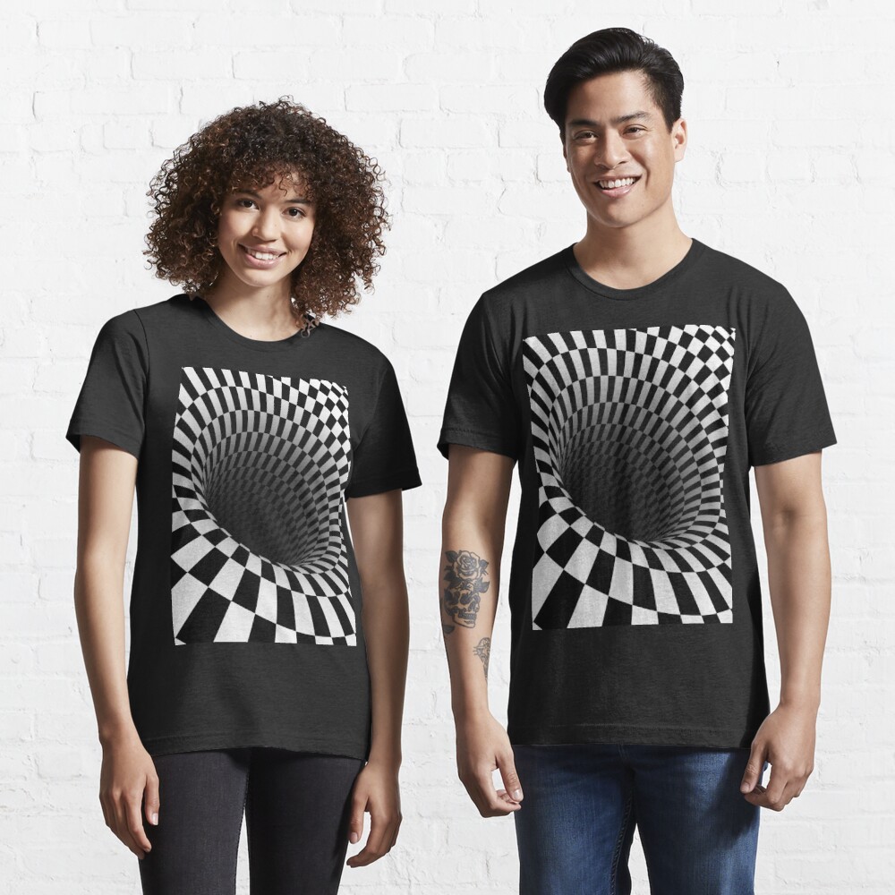 Black And White Optical Illusion T Shirt For Sale By Philippe Redbubble Optical