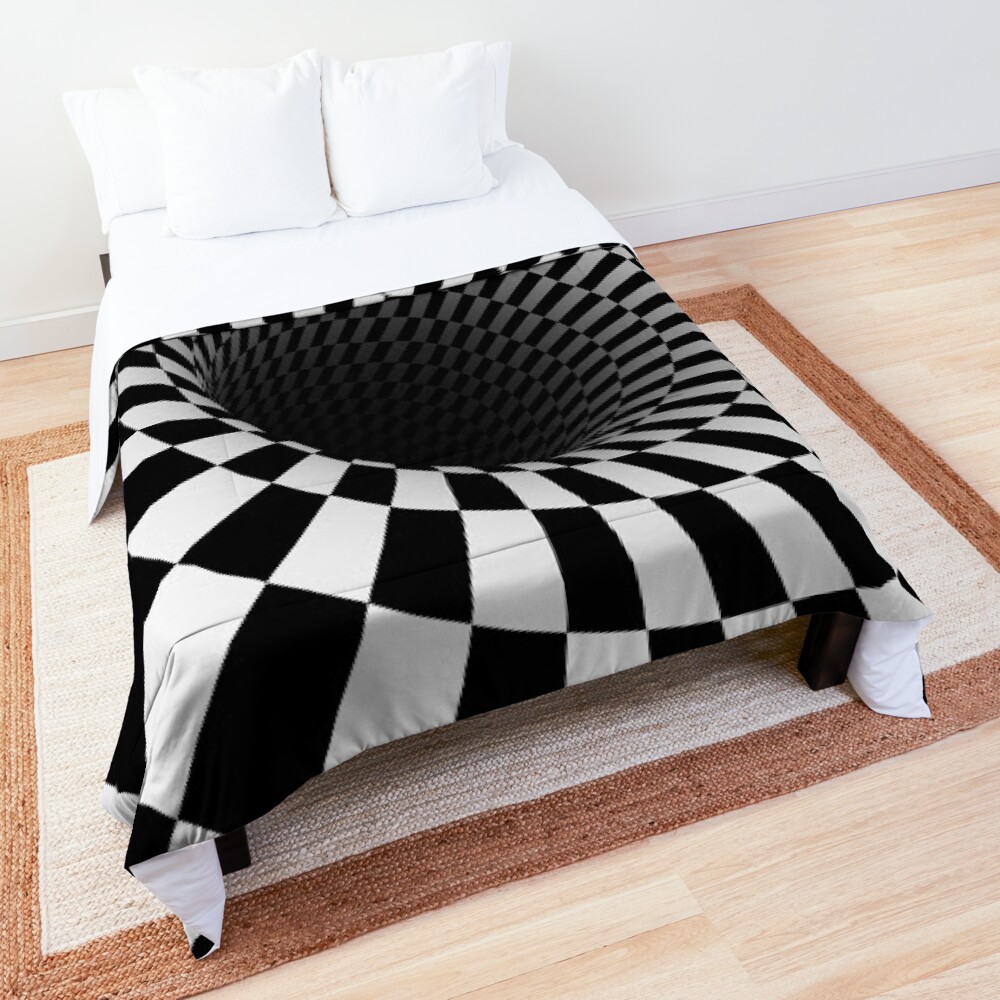 "black and white optical illusion" Comforter for Sale by philippe63000 Redbubble