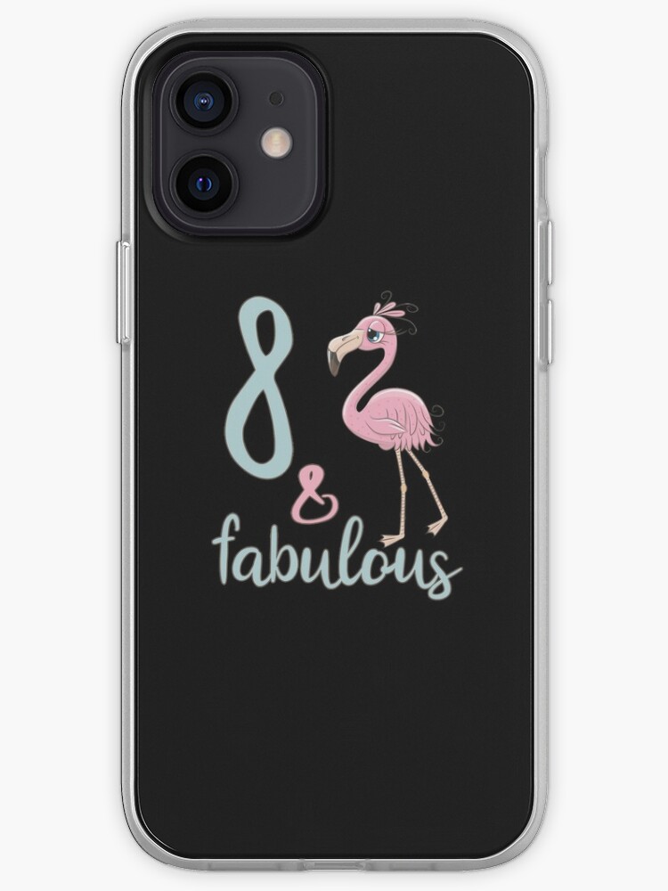 Coque Iphone 8eme Fete D Anniversaire 8 Ans Fille Flamant Anniversaire Fete Cadeau Mignon Pour Fille Niece Par Stella1 Redbubble