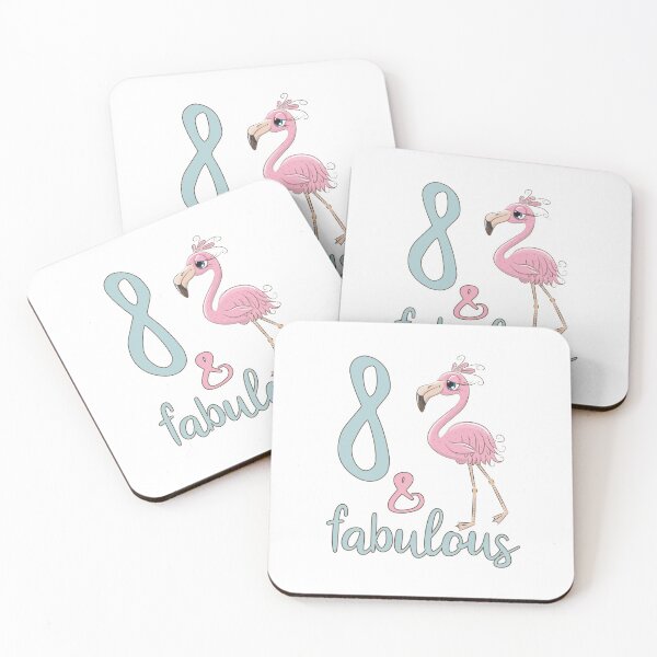 Item preview, 8th Bday Party 8 Year Old Girl Flamingo Birthday Party Cute Gift For Daughter Niece designed and sold by FunnySunny T-Shirts.