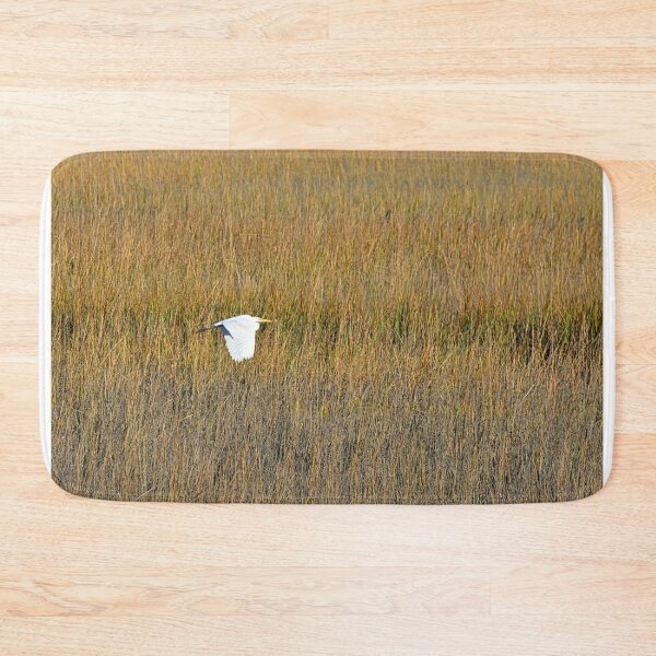 Item preview, Egret Flying Over The Reeds designed and sold by LisaWootenPhoto.