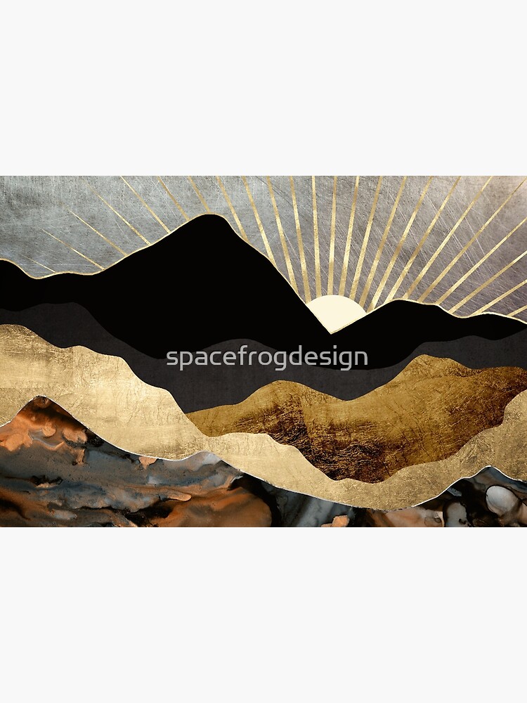 Artwork view, Copper and Gold Mountains designed and sold by spacefrogdesign