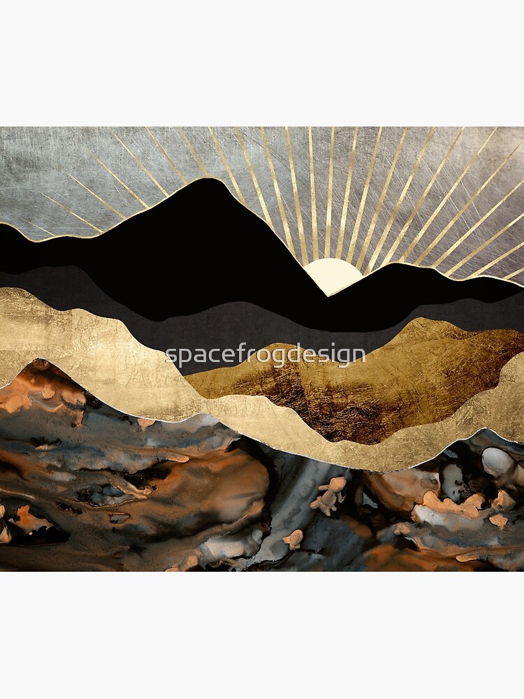 Copper and Gold Mountains by spacefrogdesign