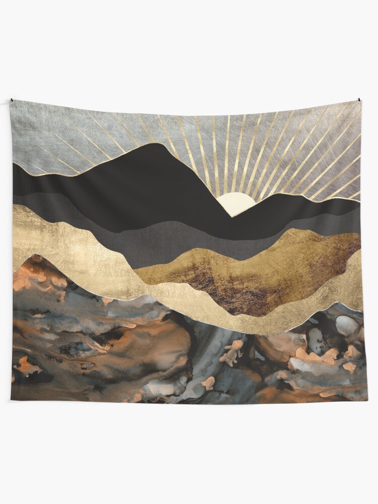 Alternate view of Copper and Gold Mountains Tapestry