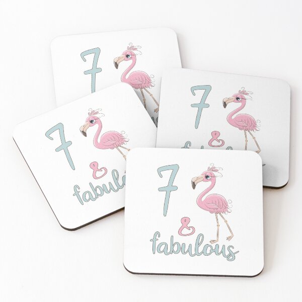 Item preview, Kids 7 Birthday Party Fabulous Flamingo Outfit 7th Bday Girl Gift For Daughter Niece designed and sold by FunnySunny T-Shirts.