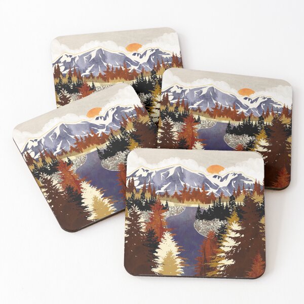 Autumn River Coasters (Set of 4)