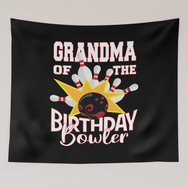 Item preview, Grandma Of The Birthday Bowler Kid Bowling Party graphic designed and sold by Grabitees.