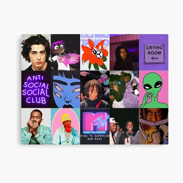 Grunge Collage Wall Art Redbubble