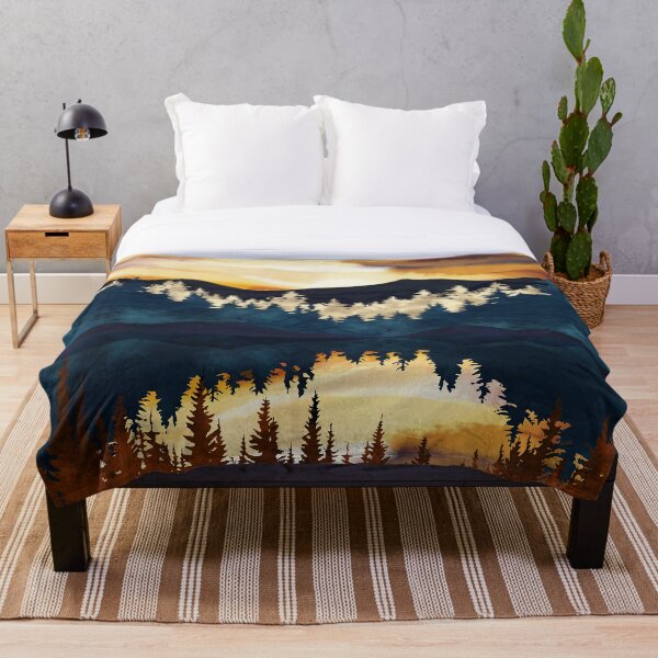 Fall Sunset Throw Blanket