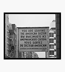 Checkpoint Charlie Photographic Print